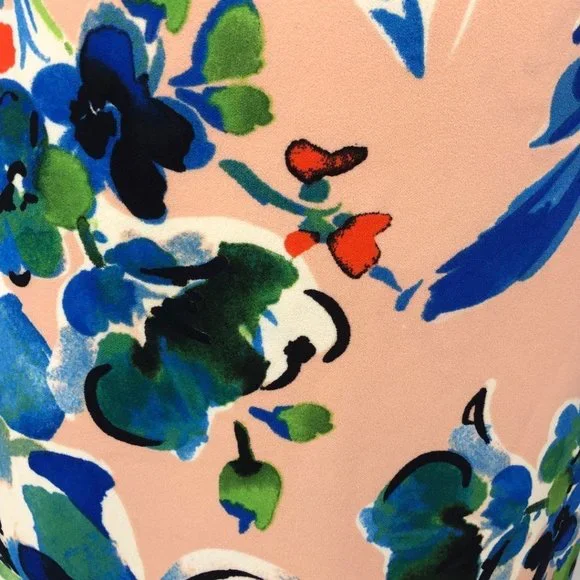 ECI All Over Floral Printed Crepe Back Scuba Skirt NWT - Picture 4 of 11